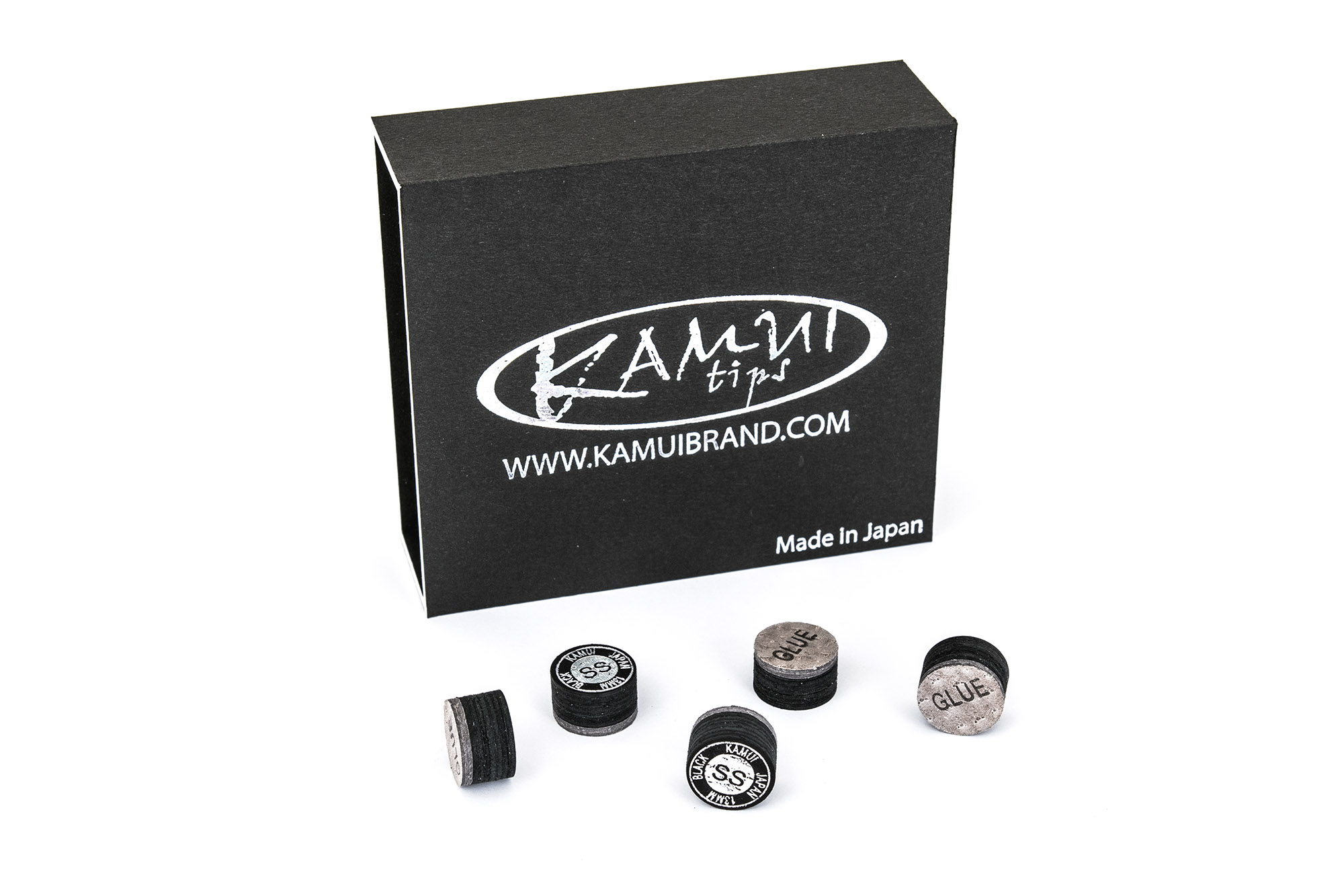 Kamui Black Punte In Pelle Laminata Per Stecca Da Biliardo, Durezza Hard, Diametro 14 Mm (1 Pezzo)