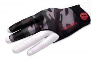 Billiard Glove, Poison by Predator Camo 3-Finger, black-khaki S/M